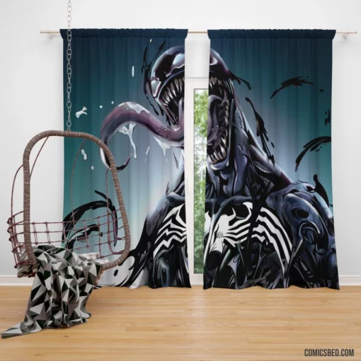 Venom DC Dark Symbiote Comic Curtain