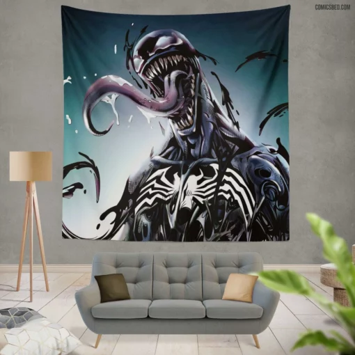 Venom DC Dark Symbiote Comic Wall Tapestry