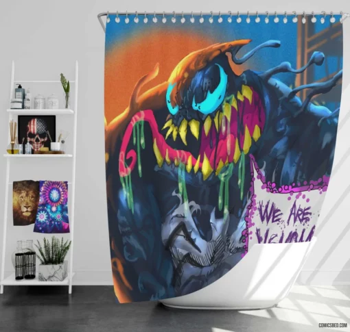 Venom DC Lethal Anti-Hero Comic Shower Curtain