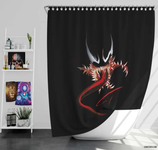 Venom Fan Art Sinister Inspiration Comic Shower Curtain