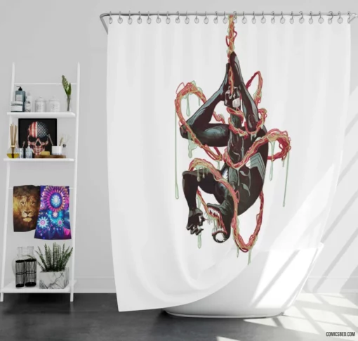 Venom Lethal Marvel Pursuit Comic Shower Curtain