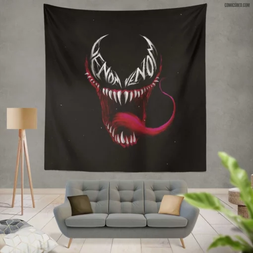 Venom Lethal Protector Comic Wall Tapestry