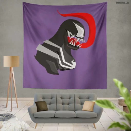 Venom Lethal Threat in Homecoming Comic Wall Tapestry