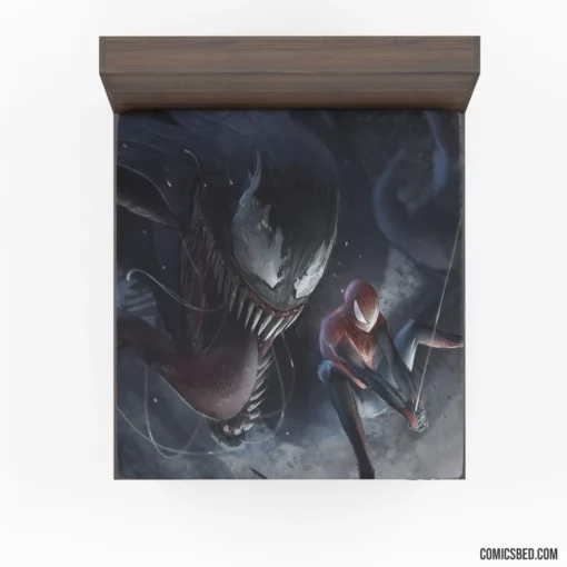 Venom Marvel Clash Spidey Stand Comic Fitted Sheet 1