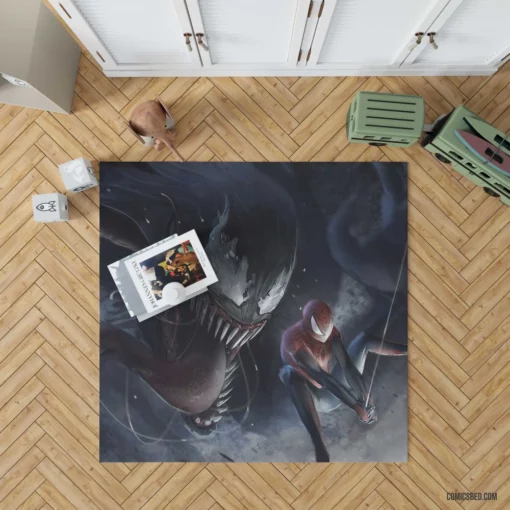 Venom Marvel Clash Spidey Stand Comic Rug