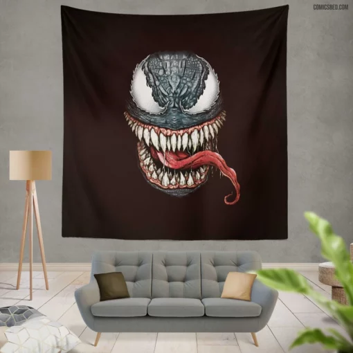 Venom Marvel Dark Antagonist Comic Wall Tapestry