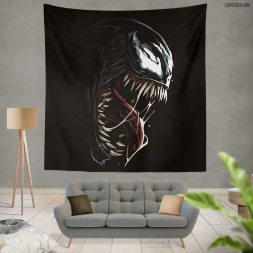 Venom Marvel Dark Anti-Hero Comic Wall Tapestry