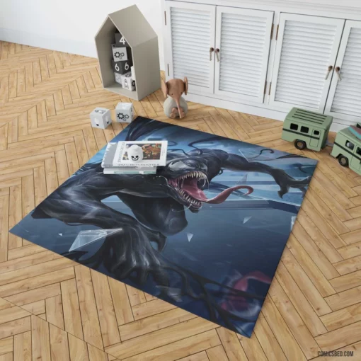 Venom Marvel Dark Entity Comic Rug 1