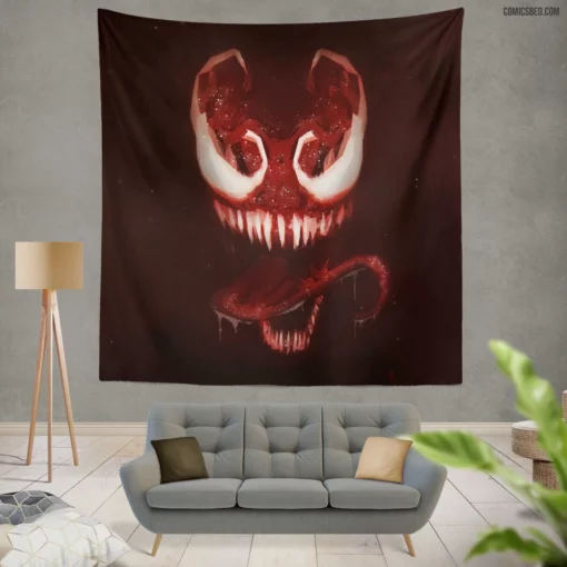 Venom Marvel Deadly Adversary Comic Wall Tapestry