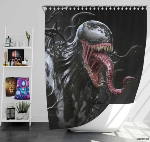 Venom Marvel Deadly Presence Comic Shower Curtain