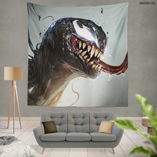 Venom Marvel Deadly Villain Comic Wall Tapestry