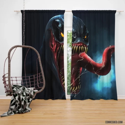 Venom Marvel Enigmatic Antagonist Comic Curtain