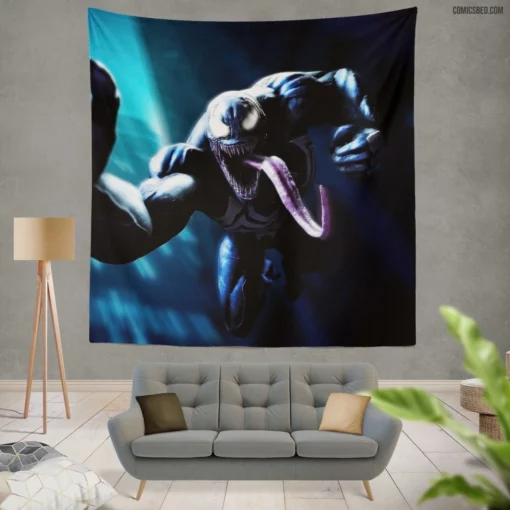 Venom Marvel Enigmatic Entity Comic Wall Tapestry