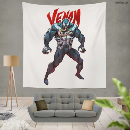 Venom Marvel Hypnotic Obsession Comic Wall Tapestry