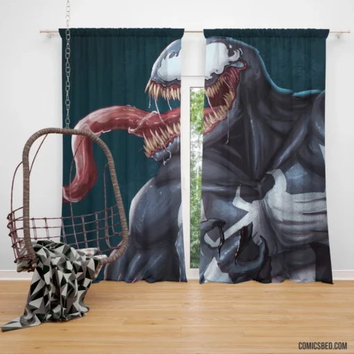 Venom Marvel Lethal Antihero Comic Curtain