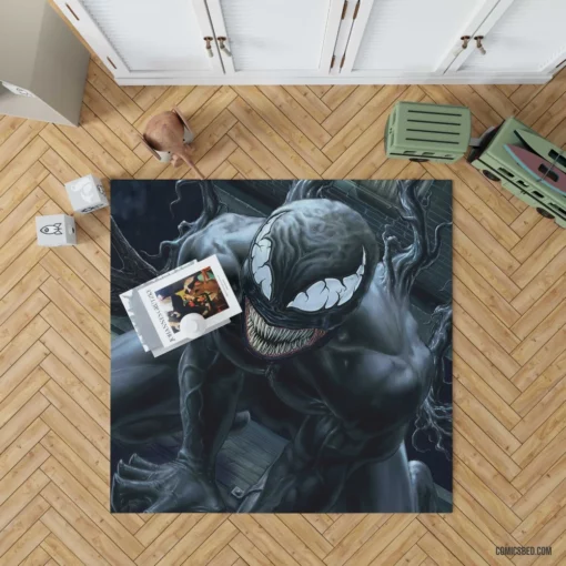 Venom Marvel Lethal Symbiote Adventures Comic Rug