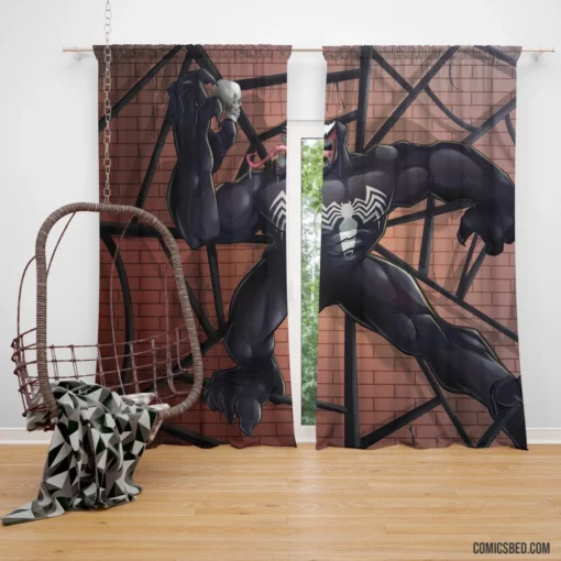 Venom Marvel Lethal Symbiote Comic Curtain