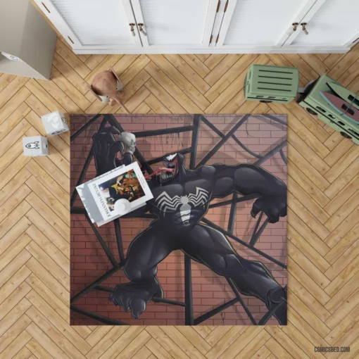 Venom Marvel Lethal Symbiote Comic Rug