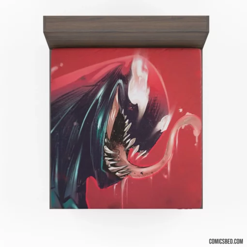 Venom Marvel Lethal Symbiote Feats Comic Fitted Sheet 1