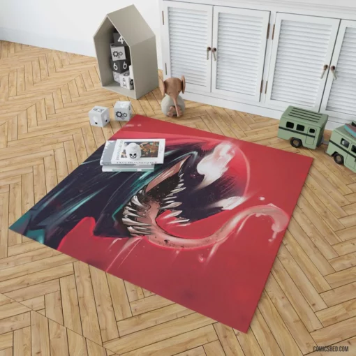 Venom Marvel Lethal Symbiote Feats Comic Rug 1