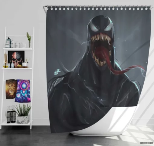 Venom Marvel Lethal Temptation Comic Shower Curtain