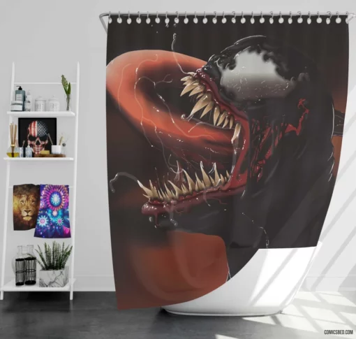 Venom Marvel Lethal Threat Comic Shower Curtain