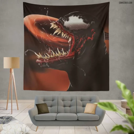 Venom Marvel Lethal Threat Comic Wall Tapestry