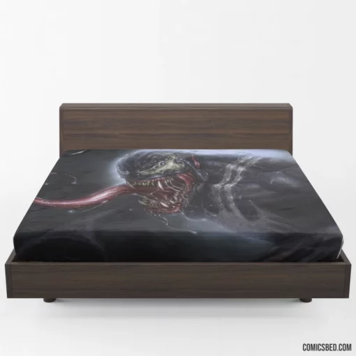 Venom Marvel Menacing Exploits Comic Fitted Sheet