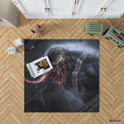 Venom Marvel Menacing Exploits Comic Rug