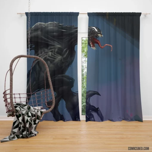 Venom Marvel Menacing Force Comic Curtain