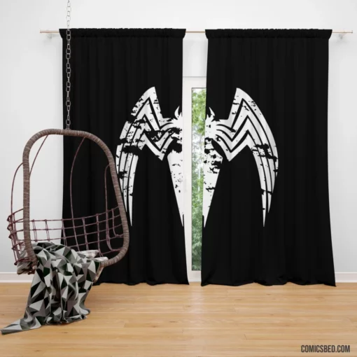 Venom Marvel Menacing Symbiote Unleashed Comic Curtain