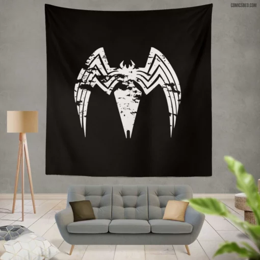 Venom Marvel Menacing Symbiote Unleashed Comic Wall Tapestry