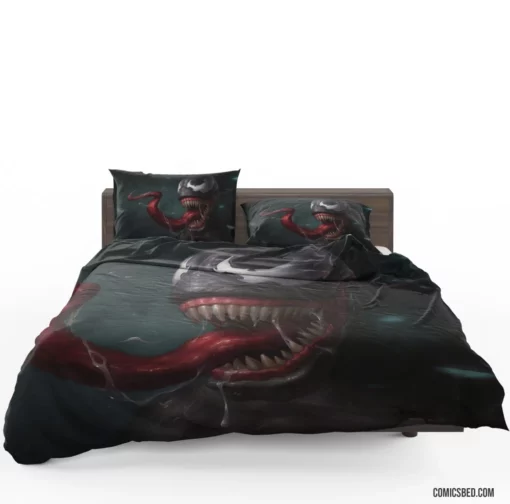 Venom Marvel Menacing Villainy Comic Bedding Set