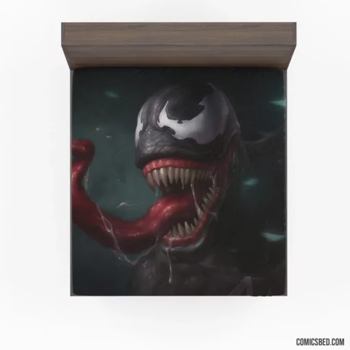 Venom Marvel Menacing Villainy Comic Fitted Sheet 1