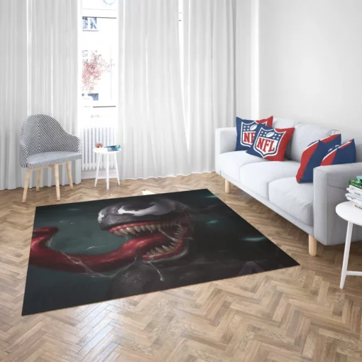 Venom Marvel Menacing Villainy Comic Rug 2