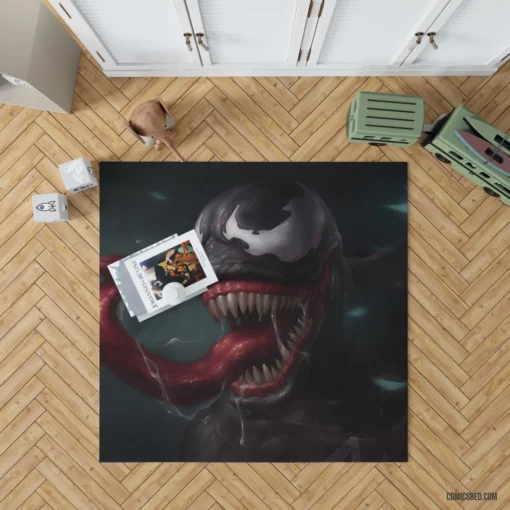 Venom Marvel Menacing Villainy Comic Rug