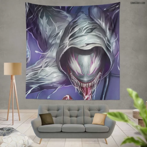 Venom Marvel Mysterious Seduction Comic Wall Tapestry