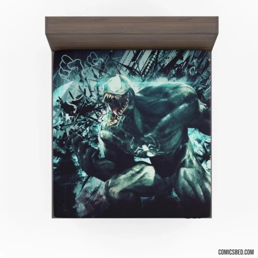 Venom Marvel Relentless Symbiote Comic Fitted Sheet 1