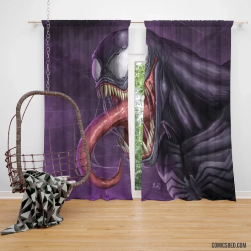 Venom Marvel Sinister Creature Comic Curtain