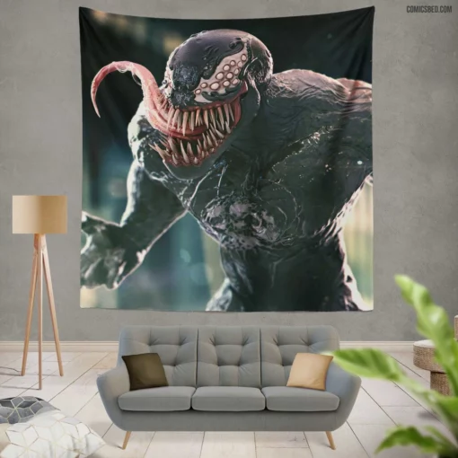 Venom Marvel Sinister Enigma Comic Wall Tapestry