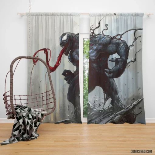 Venom Marvel Sinister Symbiosis Comic Curtain