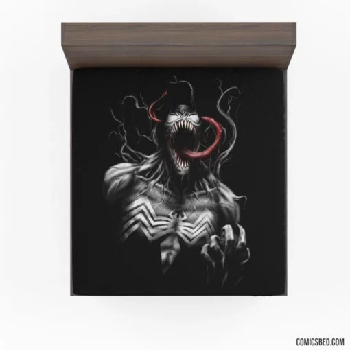 Venom Marvel Sinister Symbiote Exploits Comic Fitted Sheet 1