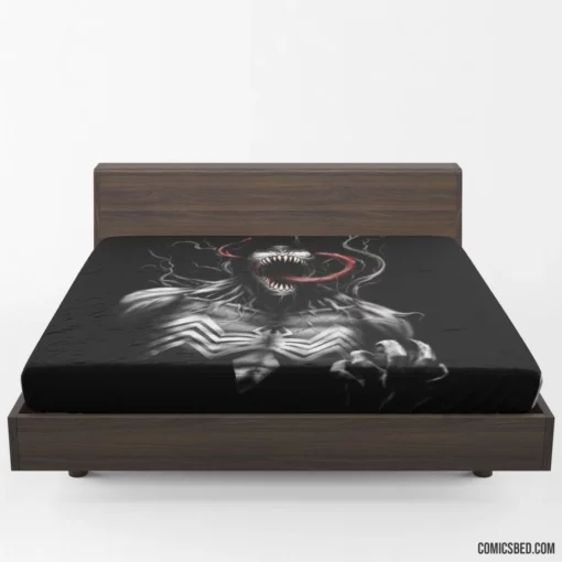 Venom Marvel Sinister Symbiote Exploits Comic Fitted Sheet