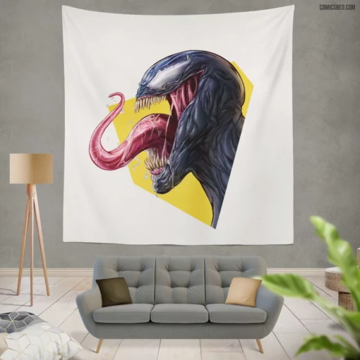 Venom Marvel Sinister Symbiote Saga Comic Wall Tapestry