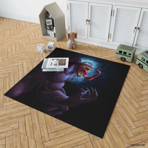 Venom Marvel Sinister Symbiote Unleashed Comic Rug 1