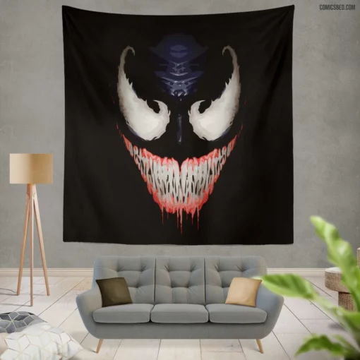 Venom Marvel Symbiote Showdown Comic Wall Tapestry