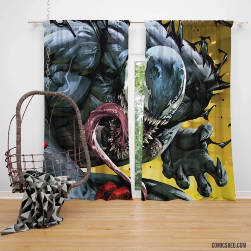 Venom Marvel Symbiotic Antihero Comic Curtain