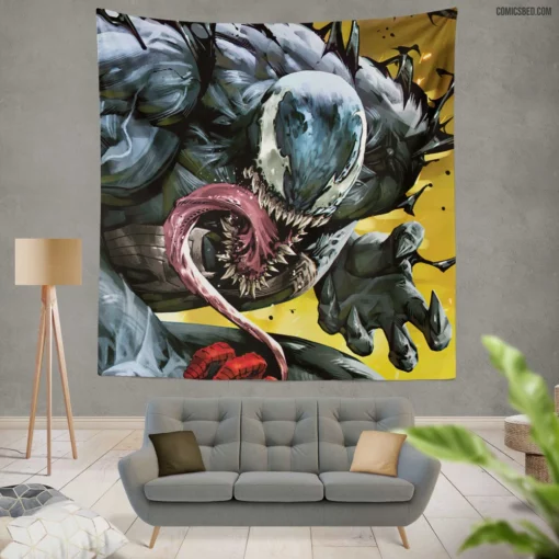 Venom Marvel Symbiotic Antihero Comic Wall Tapestry