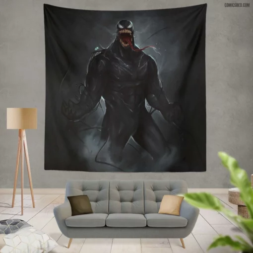 Venom Marvel Symbiotic Force Comic Wall Tapestry