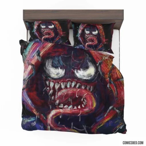 Venom Marvel Symbiotic Menace Miles Morales Comic Bedding Set 1